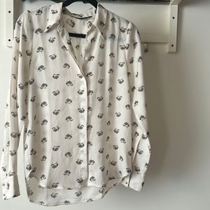Zara animal print shirt